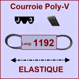 Courroie 1192J3 - EL- élastique CYB-004312