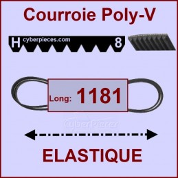 Courroie 1181H8 - EL- élastique CYB-004534