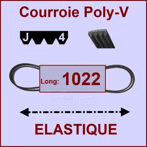 Courroie 1022J4 - EL- élastique CYB-004916