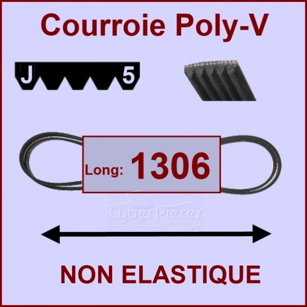 Courroie 1306J5 non élastique CYB-003742