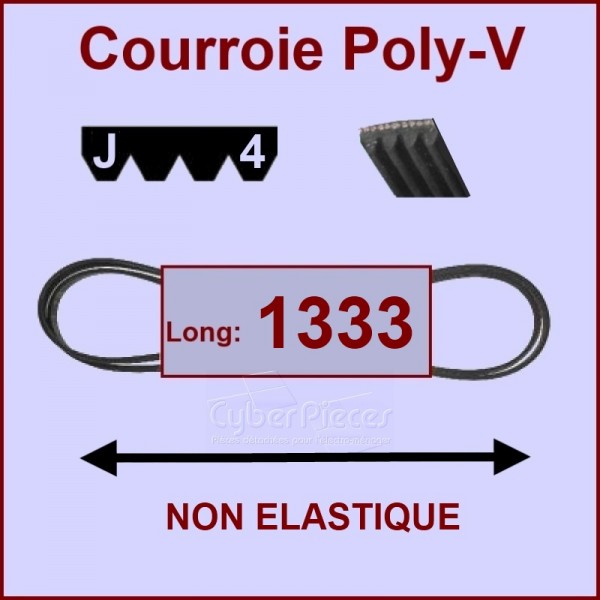 Courroie 1333 J4 non élastique Courroie 1333 J4 non élastique