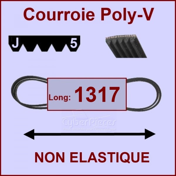 Courroie 1317J5 non élastique CYB-040167