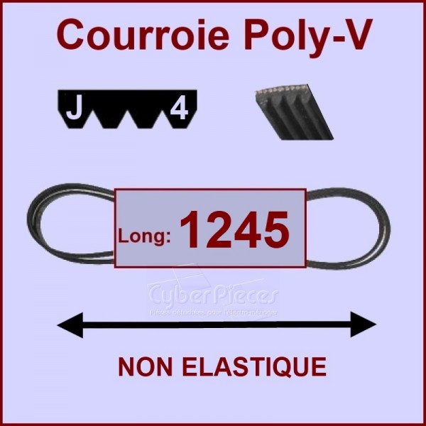 Courroie 1245J4 non élastique CYB-003759