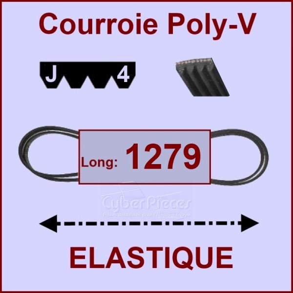 Courroie 1279J4 - EL- élastique CYB-004725