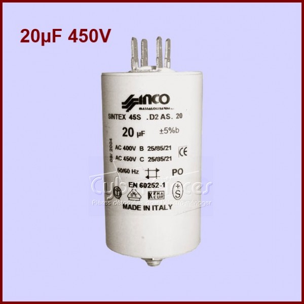 Condensateur 20,0µF (20,0MF) 450V CYB-005388