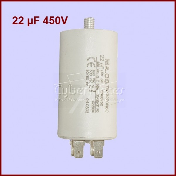 Condensateur 22,0µF (22,0MF) 450V CYB-005401