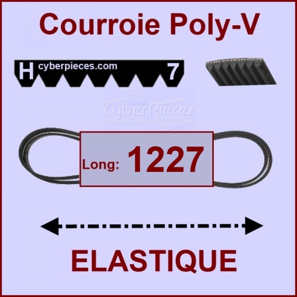 Courroie 1227H6 - 1227H7 - EL- élastique CYB-124928