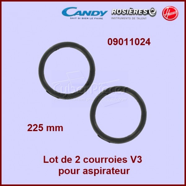 Lot de 2 courroies V3 - HOOVER 09011024 CYB-113939