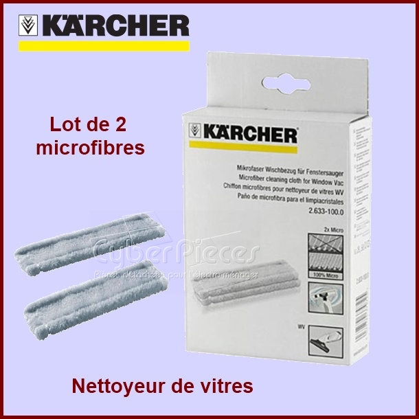 Lot de 2 chiffons microfibres Karcher  26331000
