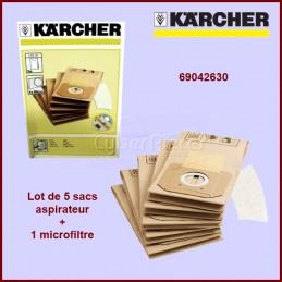 Lot de 5 sacs adaptable Kärcher 69042630 CYB-352499