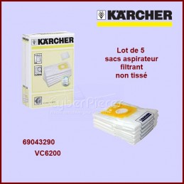 Lot de 5 sacs aspirateur Kärcher 69043290 CYB-352512