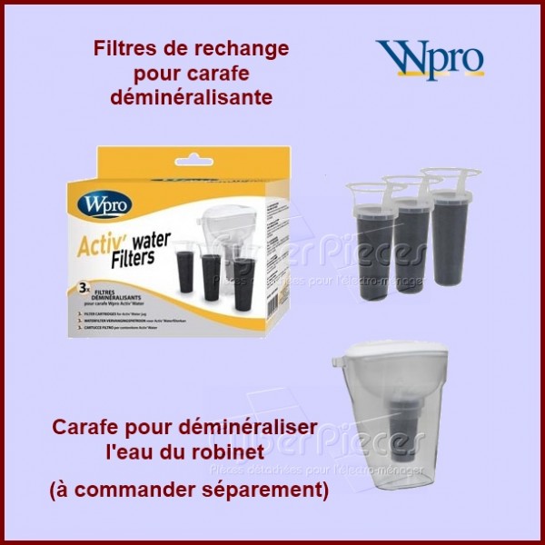 Lot de 3 filtres pour carafe Actiwater 480181700938 CYB-178969