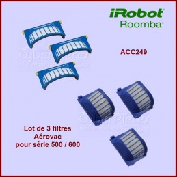 Lot de 3 filtres Aérovac pour Irobot ROOMBA - ACC249 CYB-105576