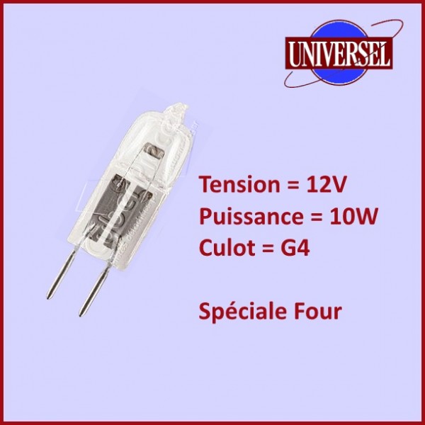 Ampoule Halogène G4 12V 10w - Pièces four