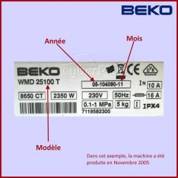 Cadre extérieur de hublot Beko 2821130100 CYB-273237