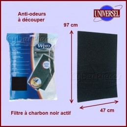 Filtre charbon antiodeurs 470x970 mm à découper (484000008525