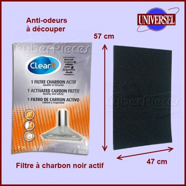 Filtre charbon actif hotte Air Force AFFCAF16