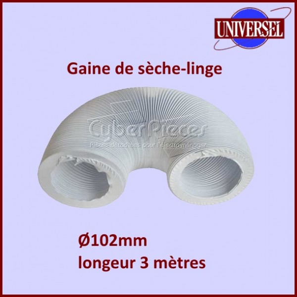 Gaine PVC de seche linge Ø 102mm - longueur 3m CYB-002479