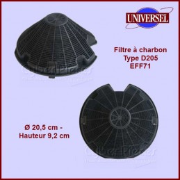 Filtre à charbon Type D205 - EFF71 CYB-049801