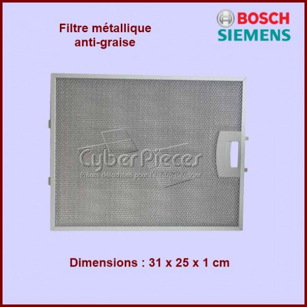 Filtre métallique anti-graisse Bosch 00353110 CYB-288316