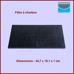 Filtre à charbon 347x191x10 mm CYB-430463