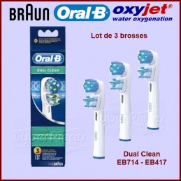 Brosse à dents DUAL CLEAN - EB714 / EB417 / 64711702 CYB-087230