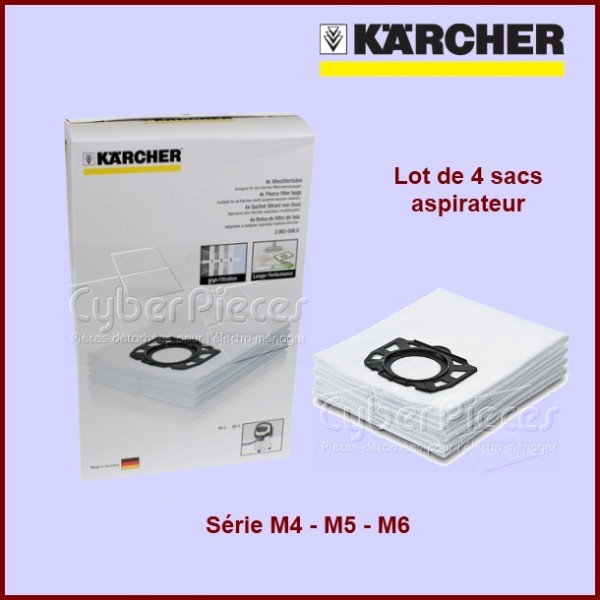 Sachet filtre papier papier pour aspirateur 69041280 KARCHER