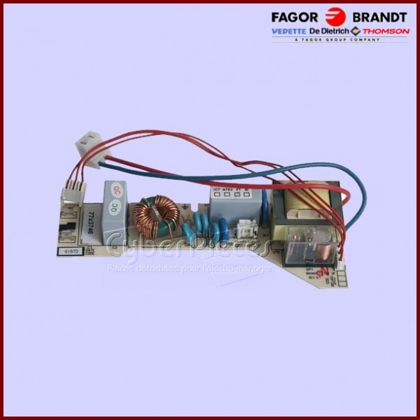 Carte filtre de plaque à induction Type 7942-1721/1 BRANDT 77X3746 CYB-248181