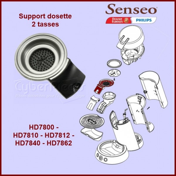 Support dosette 2 Tasses Senséo Expresso Philips (422225962271)