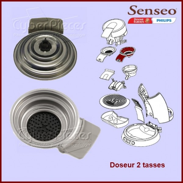 Support de filtre 2 tasses Senseo HD7850 - 422225943900 - Machine à