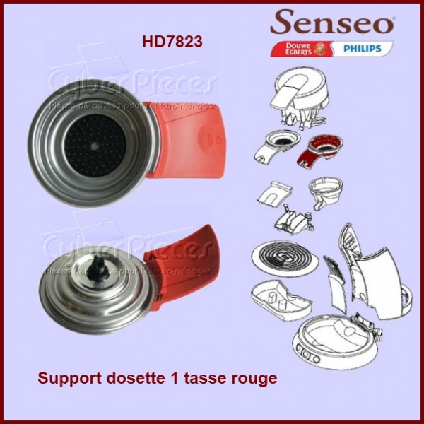 Support dosette 1 tasse rouge Senseo - 422225941060 - Machine à dos