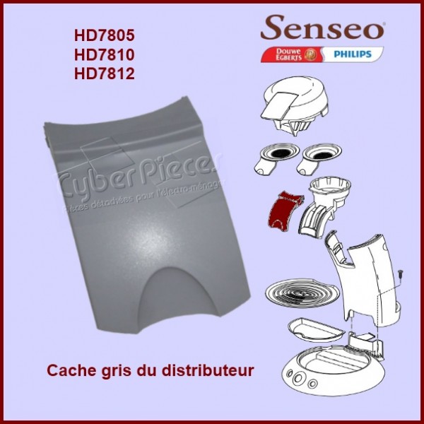Cache gris du distributeur Senseo - 422224737560 - Machine à dosettes