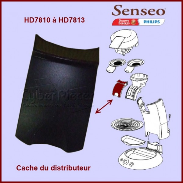 Cache noir du distributeur Senseo - 422224737140 CYB-074384