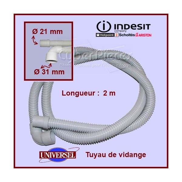 Tuyau de vidange coudé 2.00m CYB-001656