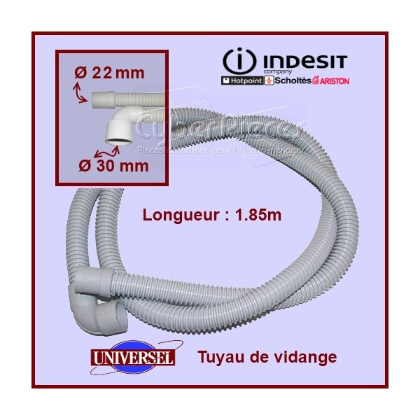 Tuyau de vidange coudé 1.85m CYB-129053