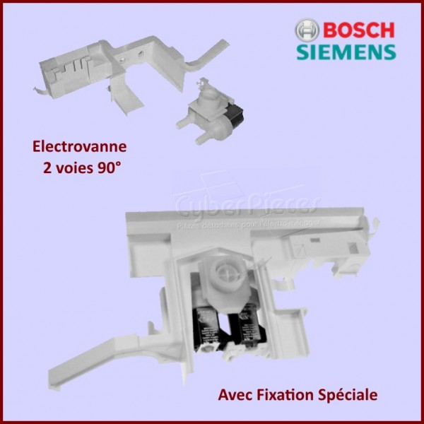 Électrovanne 2 voies 90° avec adaptateur spécial