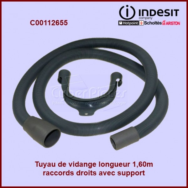 Tuyaux de vidange 1.60m Indesit C00112655 CYB-329422