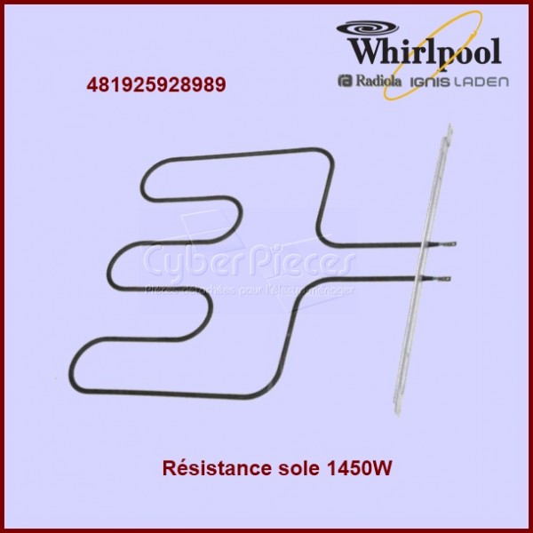Résistance sole 1400w - Whirlpool 481925928989 CYB-001960