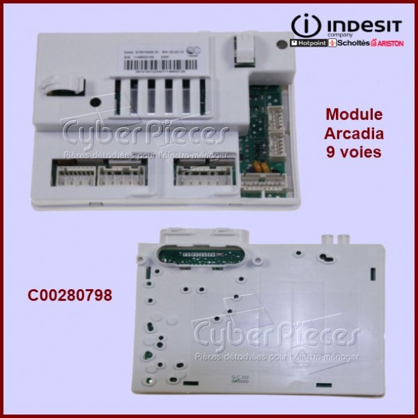 Carte électronique ARCADIA 9 voies Indesit C00280798 GA-349451