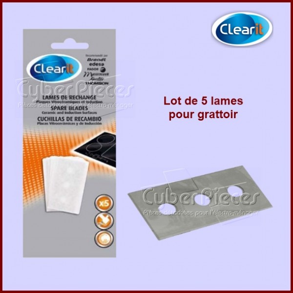 Lames pour grattoir vitrocéramique Clearit Lames pour grattoir vitrocéramique Clearit