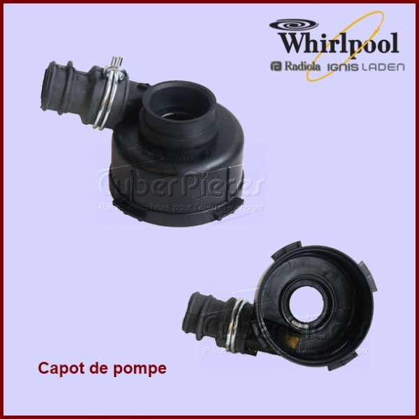 Capot de pompe de cyclage Askoll Whirlpool 481236018545 GA-008877