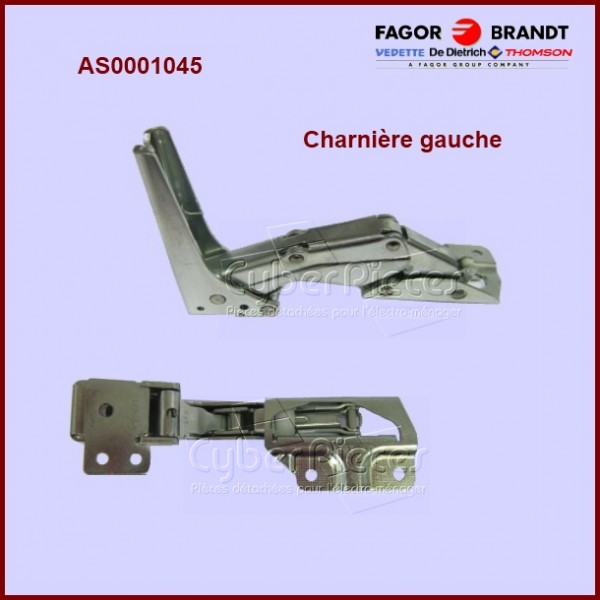 Charnière gauche DHD791X1 - Brandt AS0001045 CYB-129374