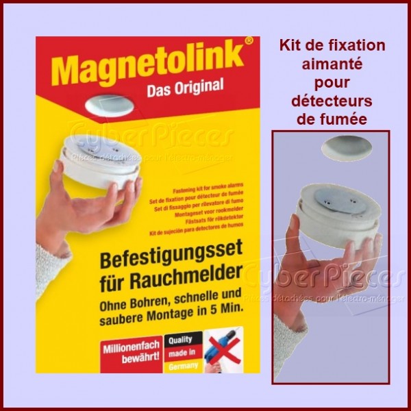 Fixation aimantée pour détecteurs de fumée