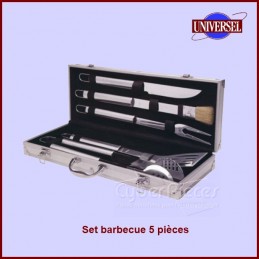 Valise de 5 ustensiles en inox pour barbecue CYB-235914