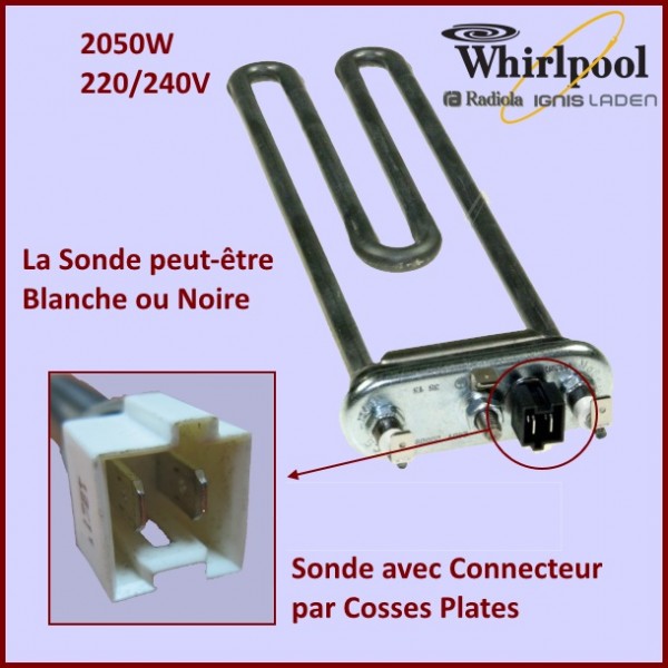 Thermoplongeur Whirlpool 2050W 481225928914 CYB-079716