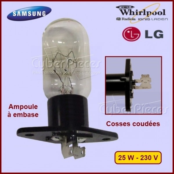 2a 240v 25w Four à micro-ondes Ampoule Réfrigérateur Éclairage Ampoule Base  Conception avec Support