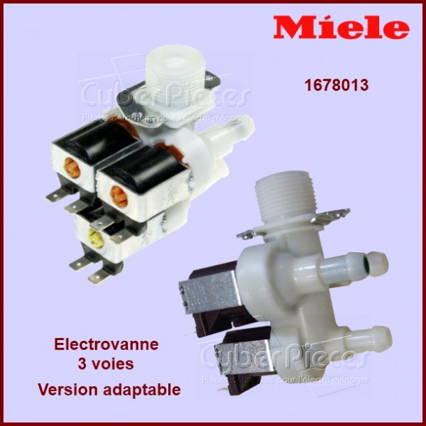 Electrovanne Triple 90° Ø12 version adaptable Miele 1678013 CYB-044257