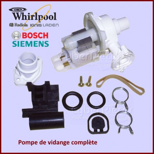 Filtre à peluche de vidange de lave-linge Bosch pièce adaptable