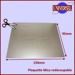 Plaquette Mica 150x95mm à découper selon la forme d'origine CYB-016803