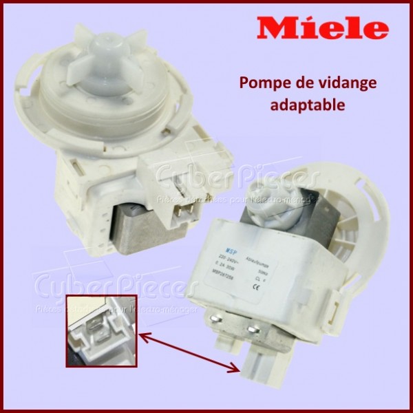 Pompe de vidange 30w Miele - Version adaptable 6239562 - 2641567 - 3568614 - 3788832 CYB-000703